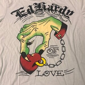 Ed Hardy Graphic T‎ Shirt Hand Prisoner of Love Tattoo Mens Size M Designs NWT
